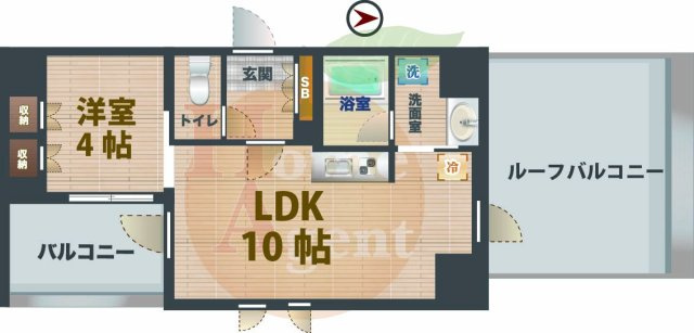 【間取り】 | ダイナシティ新中野 | 1LDKのお部屋です。