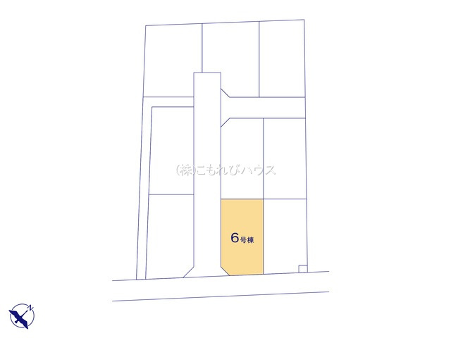 鴻巣市松原3丁目　新築一戸建て　（9区画）　06の区画図|【全9棟・6号棟】