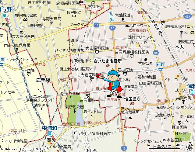 プリンシパル浦和の地図