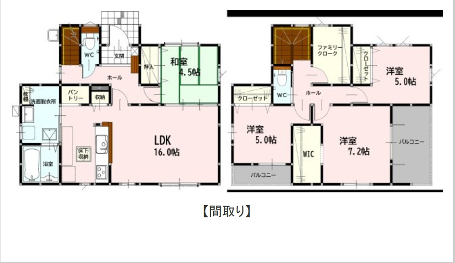 熊本市南区元三町１丁目の新築一戸建の間取り