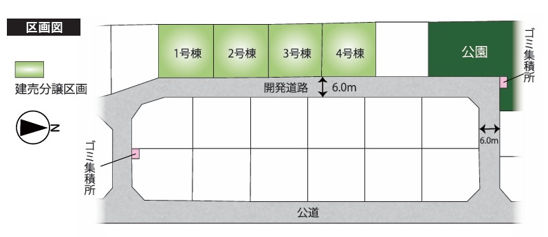 富里市七栄の区画図