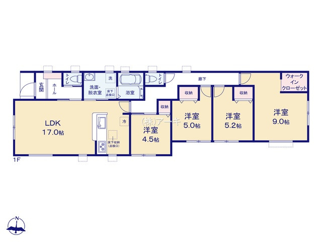 武豊町長峰20-1『仲介手数料無料』新築戸建ての間取り