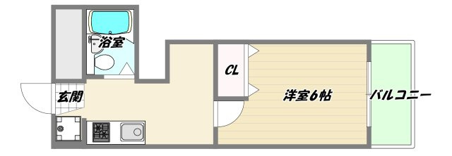 大阪市東淀川区東中島１丁目の賃貸マンションの間取り