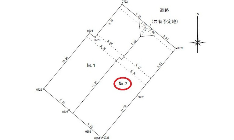 広島市東区牛田南１丁目の土地図|NO2