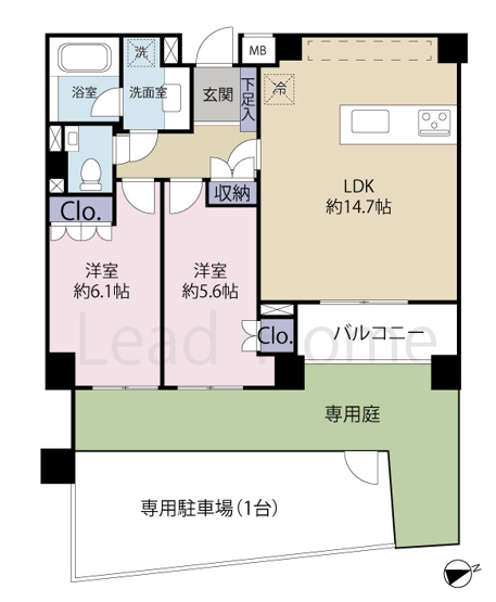 【間取り】 | ザ・パークハウス弦巻