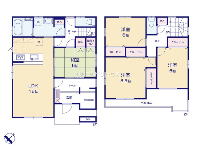 鴻巣市松原3丁目　新築一戸建て　（9区画）　07の間取り|【全9棟・7号棟】鴻巣市松原3丁目　新築一戸建て　（9区画）　07・4LDK・土地面積182.46m2・建物面積111.98m2