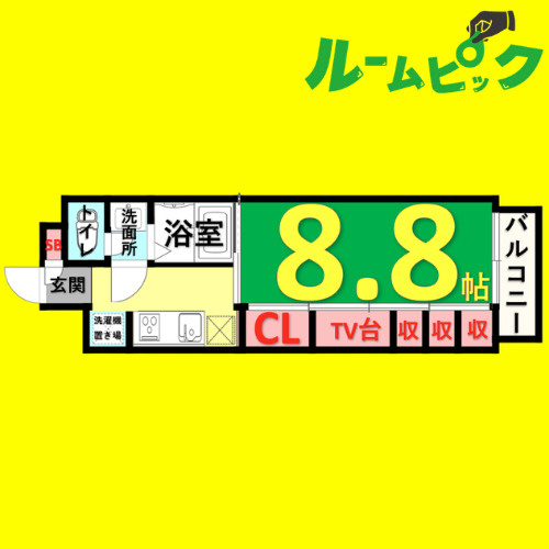 OHANA栄生　名古屋市賃貸　仲介手数料無料の間取り