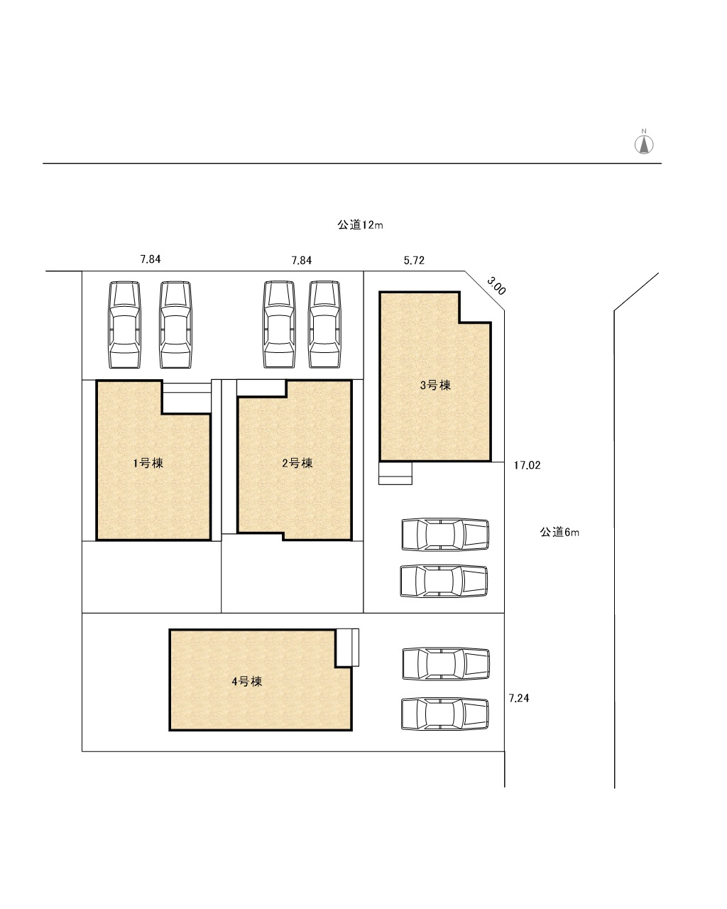 碧南市伊勢町1丁目　新築戸建＜4号棟＞の区画図