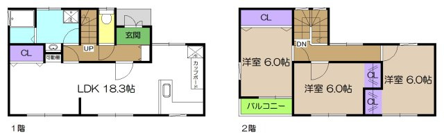 【間取り】 | 中古一戸建　高知市東秦泉寺（リノベ）
