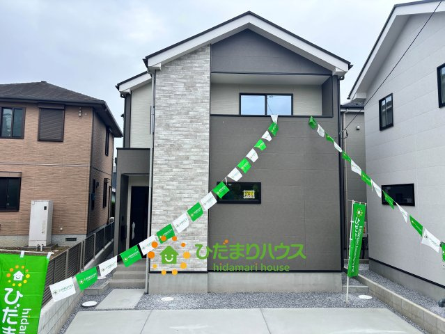 久喜市野久喜4期　新築一戸建て　02　リガーレの外観|シンプルで飽きのこない、落ち着いた佇まいの物件です！