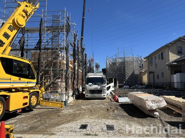 碧南市笹山町　新築戸建＜2号棟＞の前面道路含む現地写真|ただいま建築中です♪（2026.05.22現在）