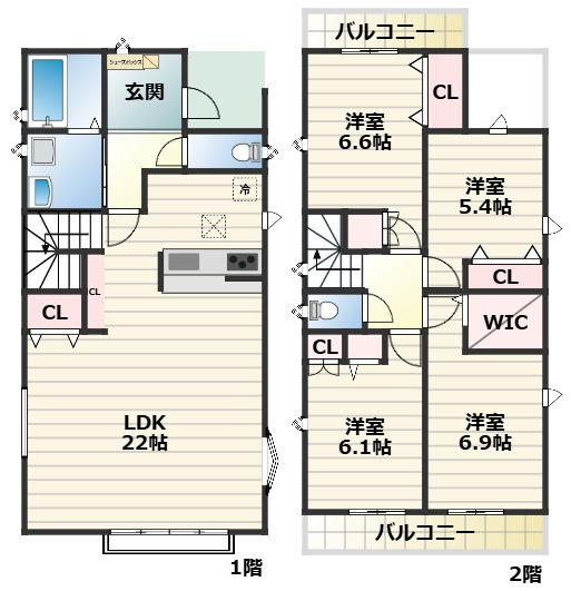 MIRASUMO緑区神沢12808②｜名古屋市の戸建ならホームアップの間取り