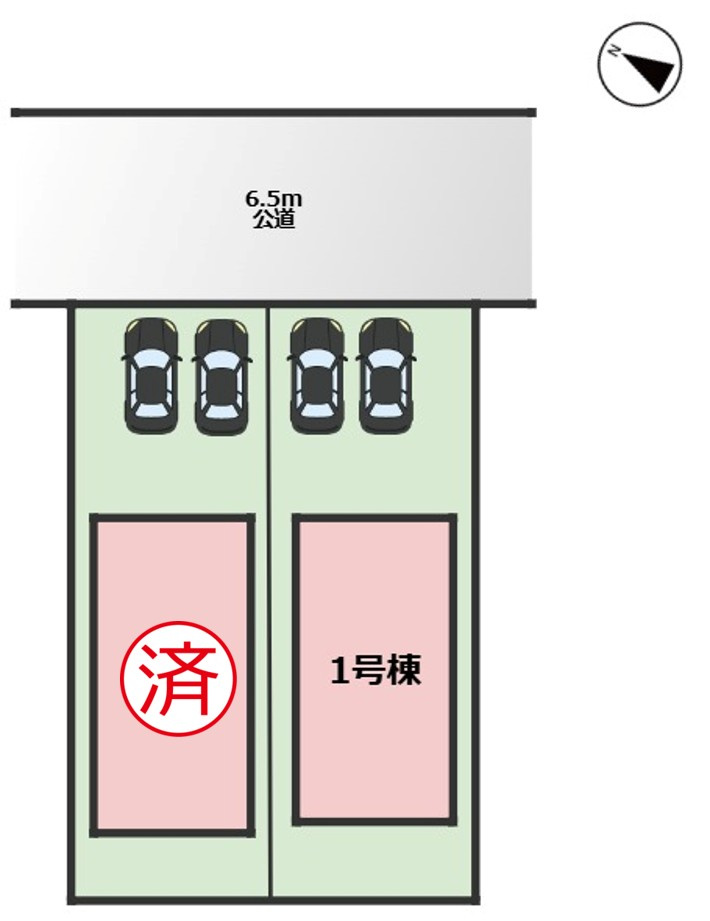 MIRASUMO緑区神沢12808②｜名古屋市の戸建ならホームアップの区画図