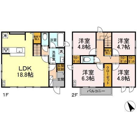 【間取り】 | メゾン妻田D