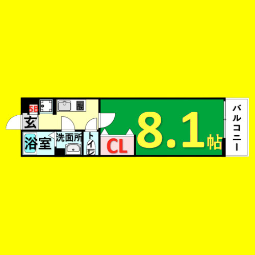リブリ・ノースマウンティン　名古屋市賃貸　仲介手数料無料の間取り