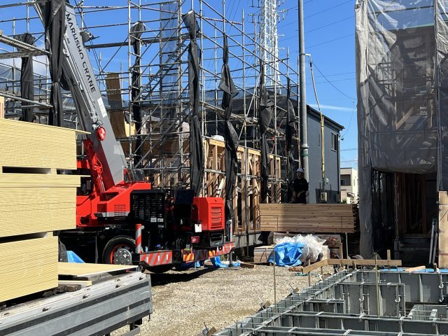 碧南市笹山町　新築戸建＜4号棟＞の外観|ただいま建築中です♪（2026.09.17現在）