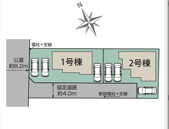 【区画図】 | 本庄市小島南１丁目　ブルーミングガーデン　新築戸建　全2棟　2号棟
