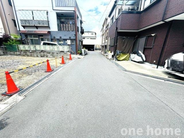 東淀川区相川2丁目　土地の前面道路含む現地写真|◆間口の広い整形地です！
◆建築条件無し！お好きな工務店・ハウスメーカーにて建築可能です！