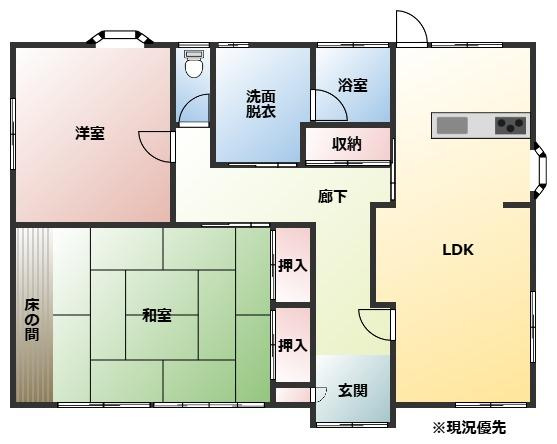 都城市広原町の中古一戸建の間取り