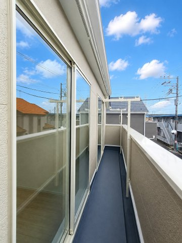 八潮市　南川崎　新築戸建　全11棟のバルコニー|広々としたバルコニーです