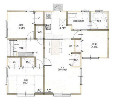 柏町二丁目戸建（１階部分のみ）の間取り