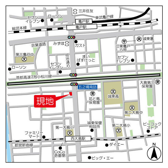 プラウドタワー亀戸のその他|地図