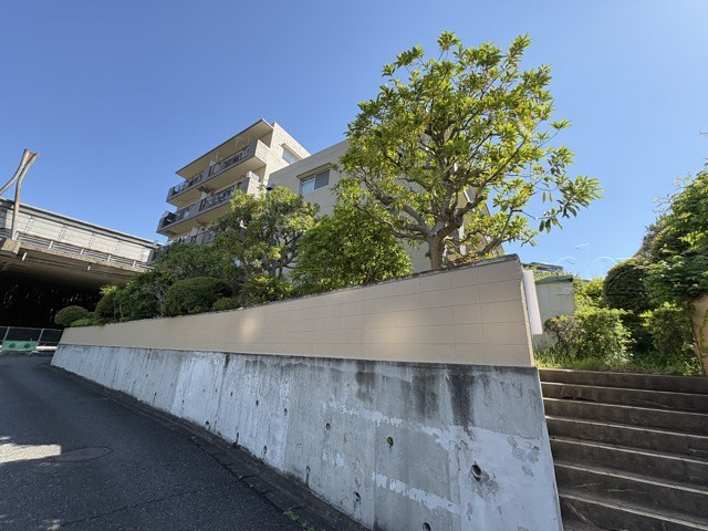 【現況写真】 | 岡本サンハイツ | 前面道路と外観の様子です。　～即日のご見学可能～　お問合せはお気軽にどうぞ。
