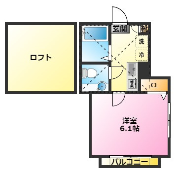 ルークス武蔵小杉の間取り|ロフト付物件です♪