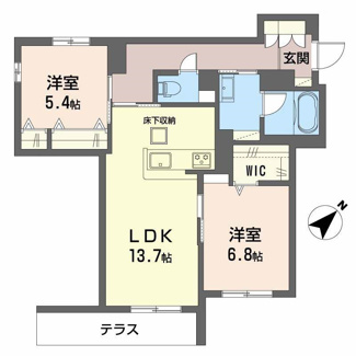 【間取り】 | ラ　シャンブル　クレール | ラ　シャンブル　クレール　１０２号室