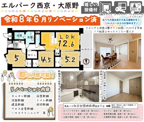エルパーク西京・大原野の間取り|各居室に収納がございます！