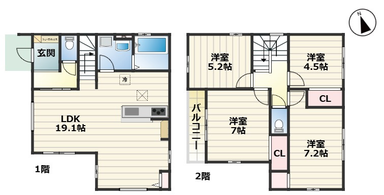 Re・Terrechez緑区梅里1期｜名古屋市の戸建ならホームアップの間取り
