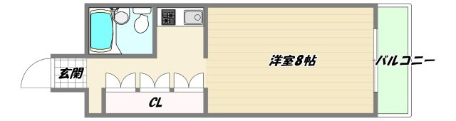 大阪市東淀川区東中島１丁目の賃貸マンションの間取り