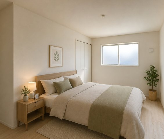 香芝市今泉第4 全1区画 1号棟の洋室|※家具・小物はAIで配置しています