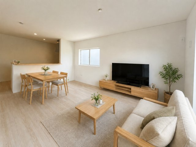 香芝市今泉第4 全1区画 1号棟の居間・リビング|※家具・小物はAIで配置しています
