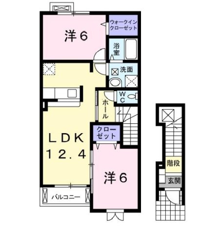 アルドーレ　Ａの間取り