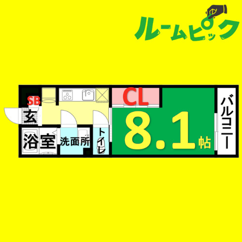 リブリ・Garden Quartz　名古屋市賃貸　仲介手数料無料の間取り