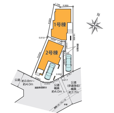 【区画図】 | 板橋区相生町　新築戸建　2号棟 8498万円