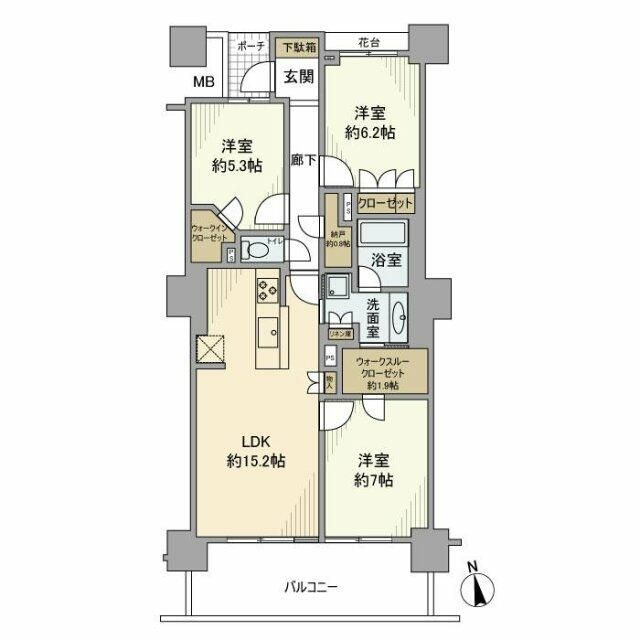コットンハーバータワーズベイウエストの間取り