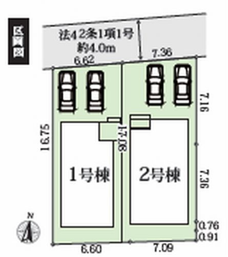 【区画図】 | 【仲介手数料０円】伊勢原市沼目10期　新築一戸建て　全2棟 | 伊勢原市沼目10期　新築一戸建て　全2棟
