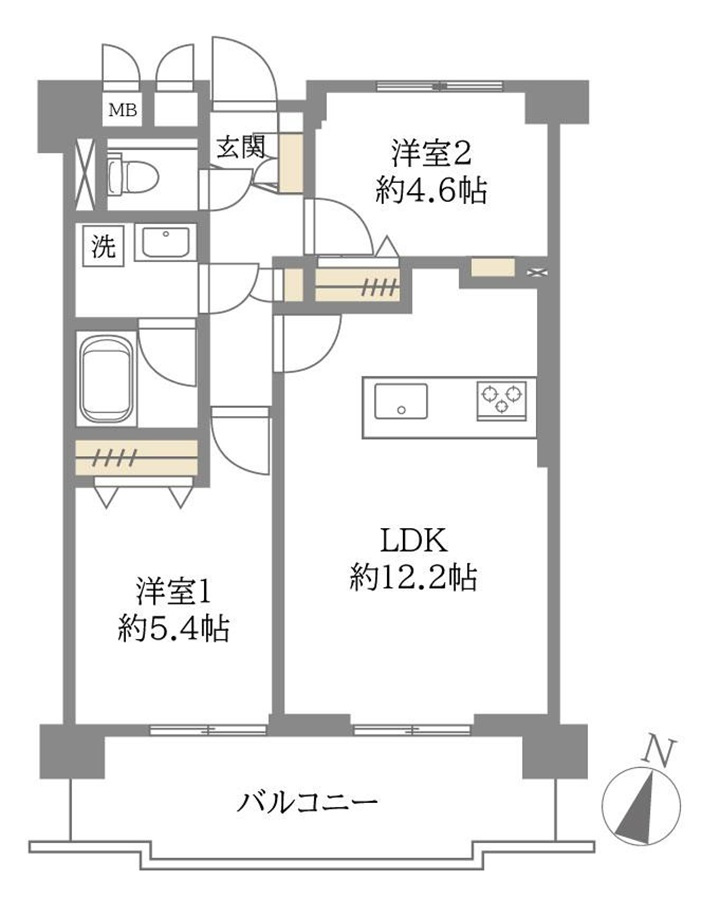 メゾンドール住吉北の間取り