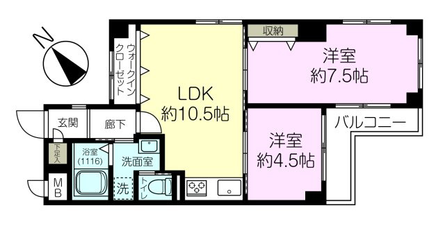 アーバンコモード新長田の間取り