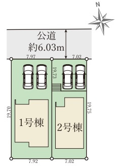 須磨区北落合5丁目　2号棟　新築戸建ての区画図