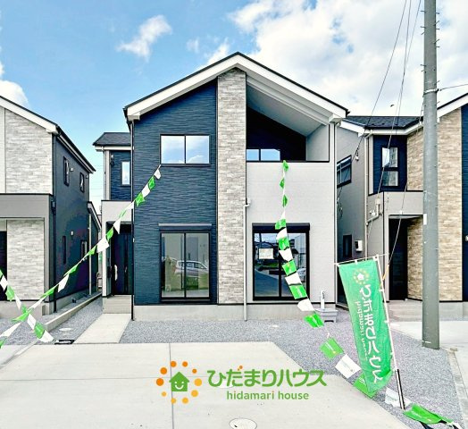 久喜市野久喜4期　新築一戸建て　05　リガーレの外観|モダンなデザインで、スタイリッシュな外観です！