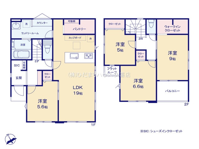 久喜市野久喜4期　新築一戸建て　05　リガーレの間取り|季節物の入れ替えもラクラク行える便利なWIC完備！