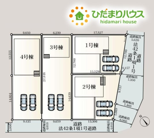寄居町用土　第4　新築一戸建て　クレイドルガーデン　01の区画図