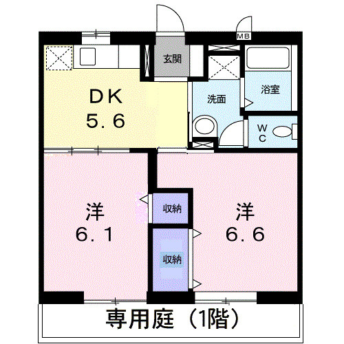 【間取り】 | サンテラス窪　Ｃ