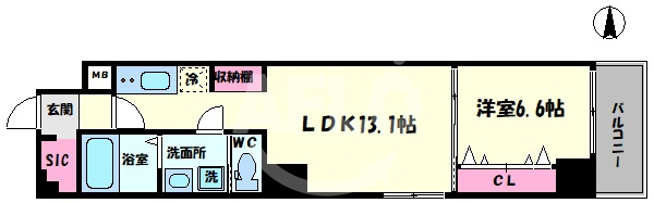 REIOS谷町（レイオス谷町）の間取り|REIOS谷町（レイオス谷町）　開放感ある間取り