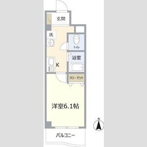 メゾンナカムラ北堀江の間取り