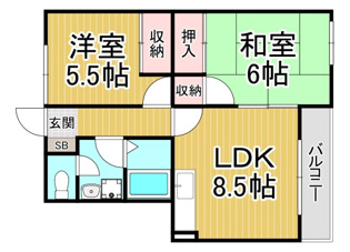 コンフォート西夙川の間取り