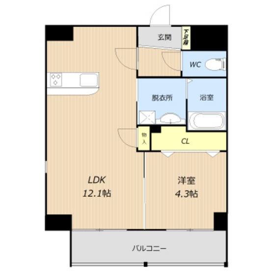 LIBTH熊本駅西の間取り